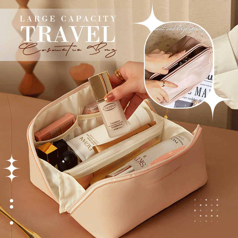 Ultimate Travel Cosmetic Bag: Spacious & Stylish Organizer for Makeup and Toiletries!