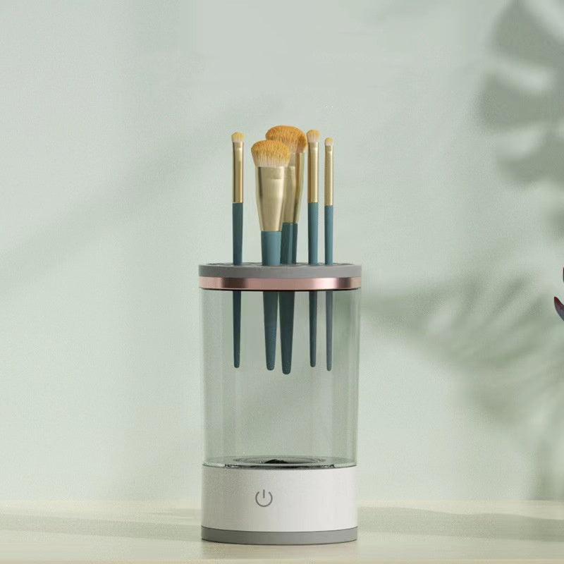 USB-rechargeable electric Eye Shadow Brush Cleaner for flawless, hygienic results!